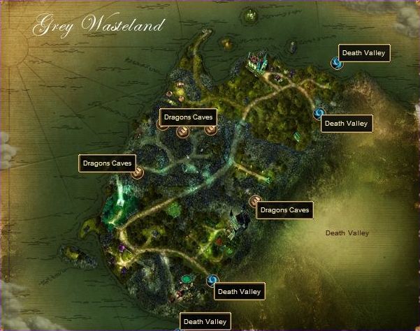 Map of the Grey Wasteland