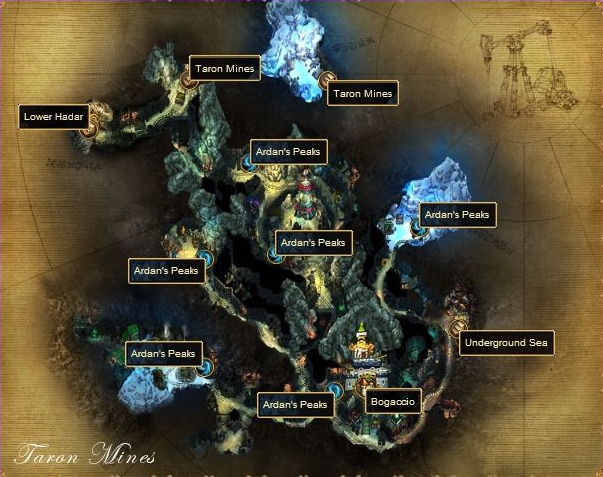 Bild: Karte von den Taron Minen