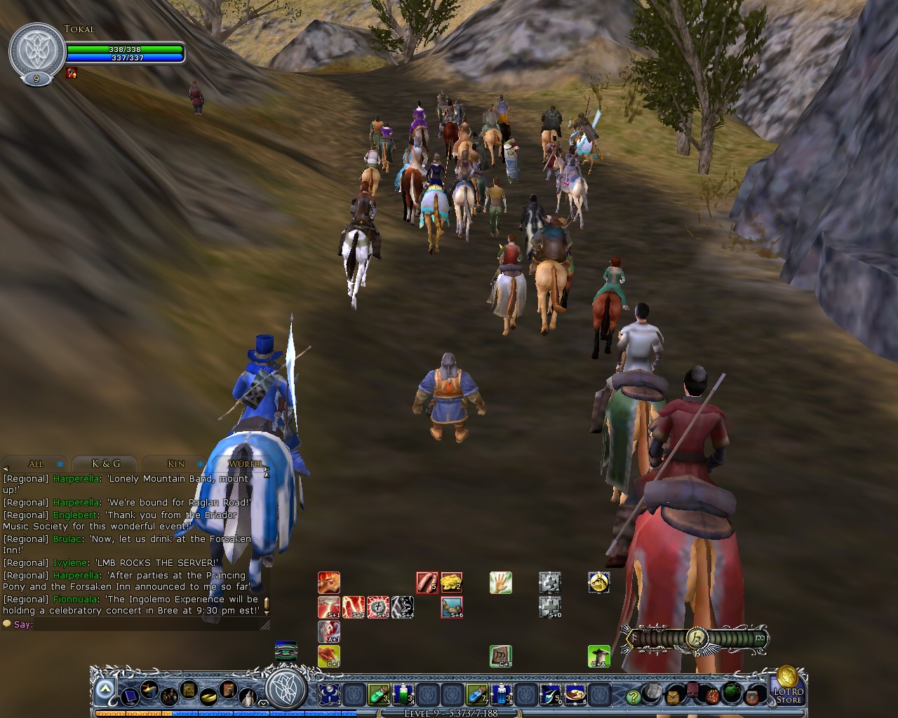 Image: The long procession walking from Weathertop to Bree 03