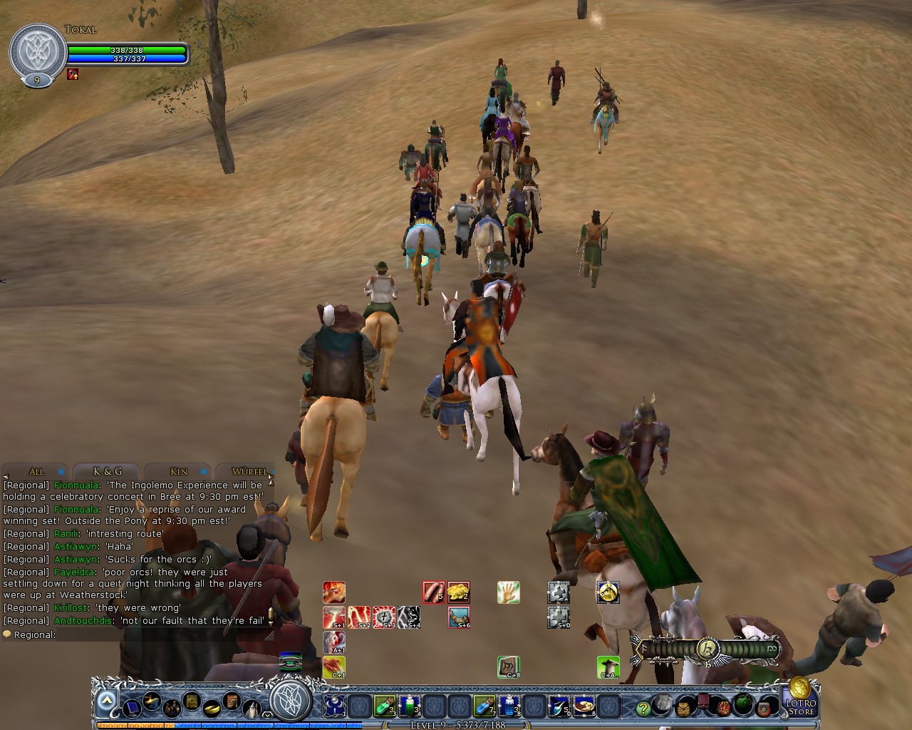 Image: The long procession walking from Weathertop to Bree 08