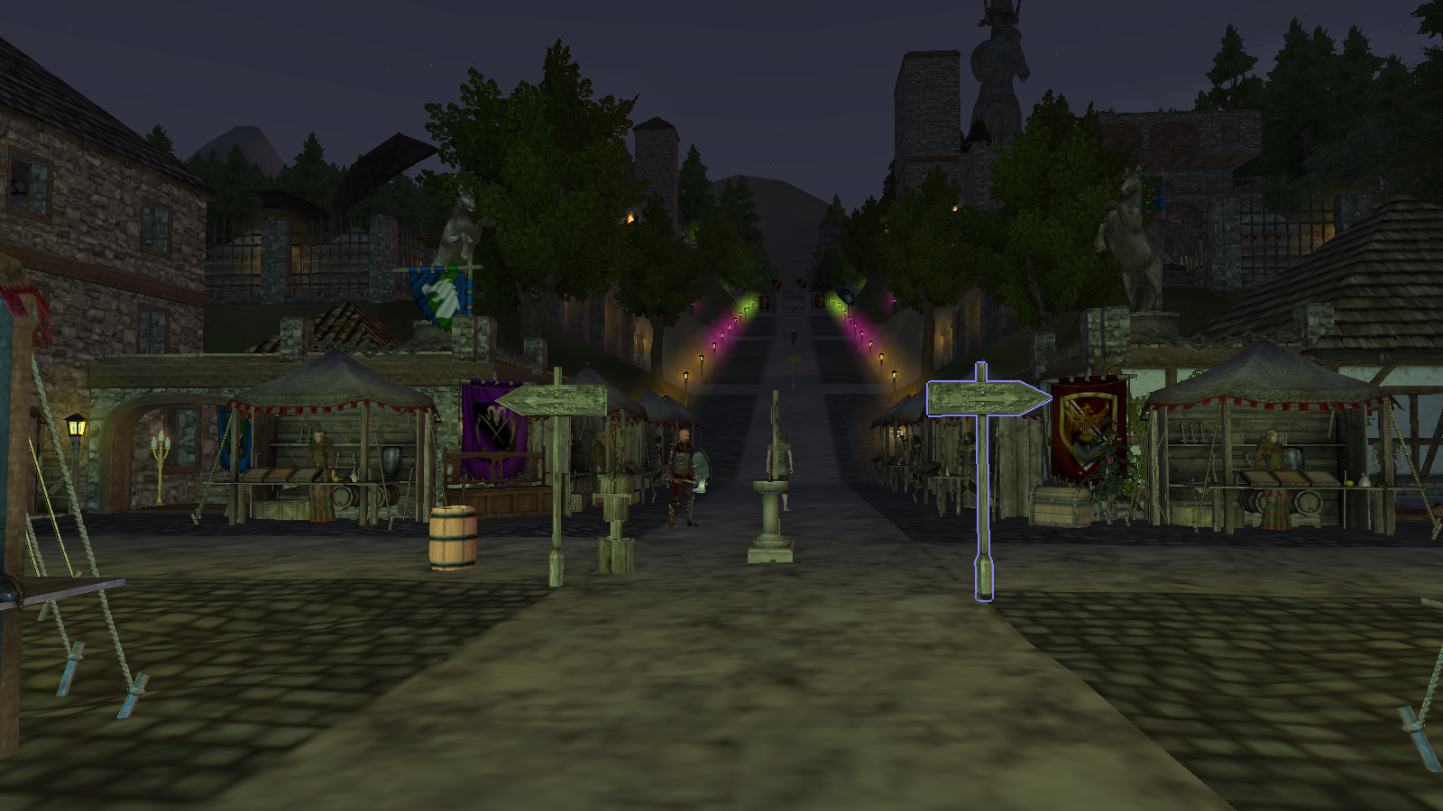 Image: Main street and market stalls