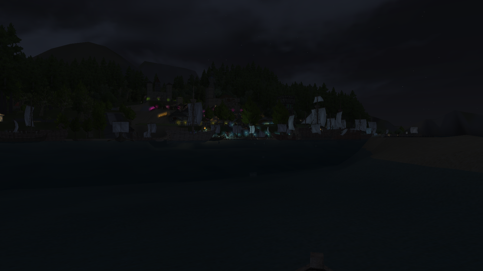 Bild: Hafen bei Nacht - Aufbruch nach Hause