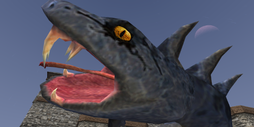 A dead Sea-Serpant in the game Wurm Online